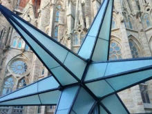 The 12-pointed star of the Sagrada Família Basilica’s Tower of the Virgin Mary.