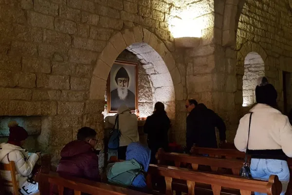 Lebanese Catholics pray at the shrine of St. Charbel, the country's patron saint. EWTN News