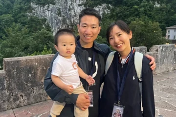 Shushu, husband Josemi and son Emmanuel