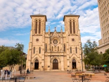 California, Texas, and Florida are among the U.S. states with the most Spanish-language Masses. Pictured here is historic San Fernando Cathedral in San Antonio, Texas.