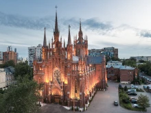 The Cathedral of the Immaculate Conception in Moscow, Russia.