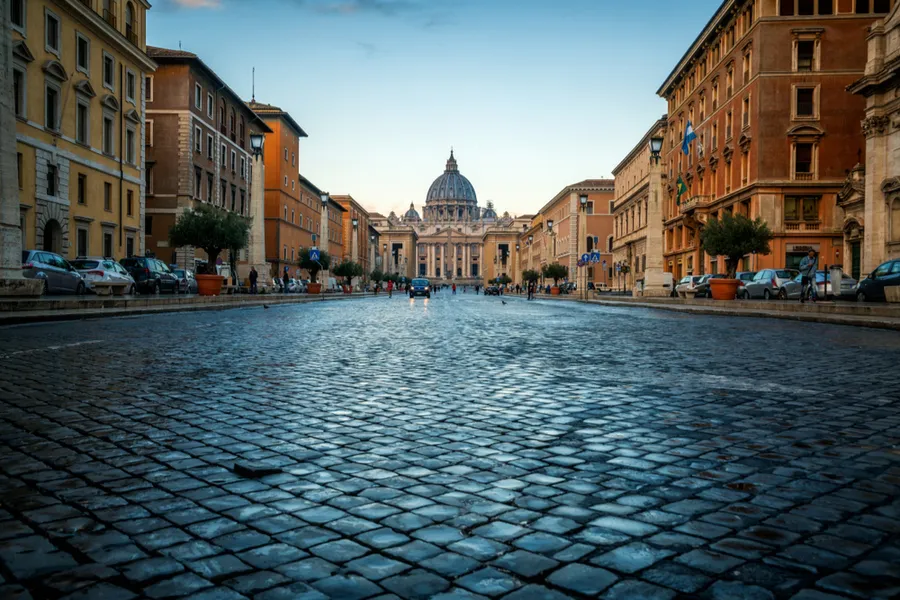 Street in front of St Peter 's Basilica in the Vatican. ?w=200&h=150