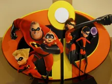 Incredibles 2 display at the theater. 