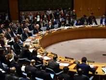 The UN Security Council meeting in New York City, 2018. 