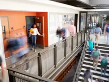 Busy School Corridor During Recess. Image via Shutterstock.