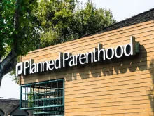 Planned Parenthood logo on one of their centers. 