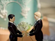 Same-sex wedding cake.