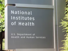 Sign outside National Institute of Health, Department for Health and human Services, Washington DC. Via Shutterstock