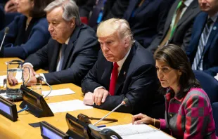 US President Donald Trump, Ambassador Nikki Haley at the United Nations, Sept. 2018.   Lev Radin/Shutterstock