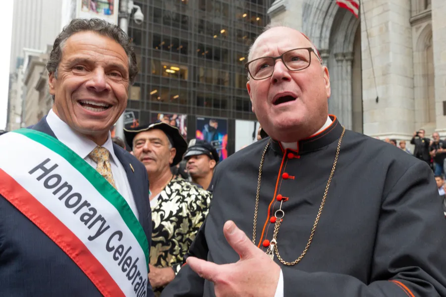 Governor Andrew Cuomo, Cardinal Timothy Dolan attend Columbus Day parade along Fifth Avenue in Manhattan, Oct. 2018. ?w=200&h=150