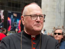 Cardinal Timothy Dolan attends Columbus Day parade in New York City.