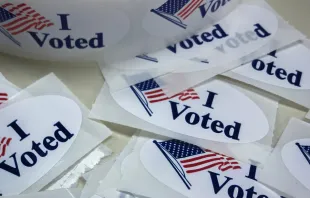 A roll of I Voted stickers. PhilipR / Shutterstock