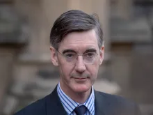 Jacob Rees-Mogg MP, outside the Palace of Westminster, Oct. 2018. Via Shutterstock