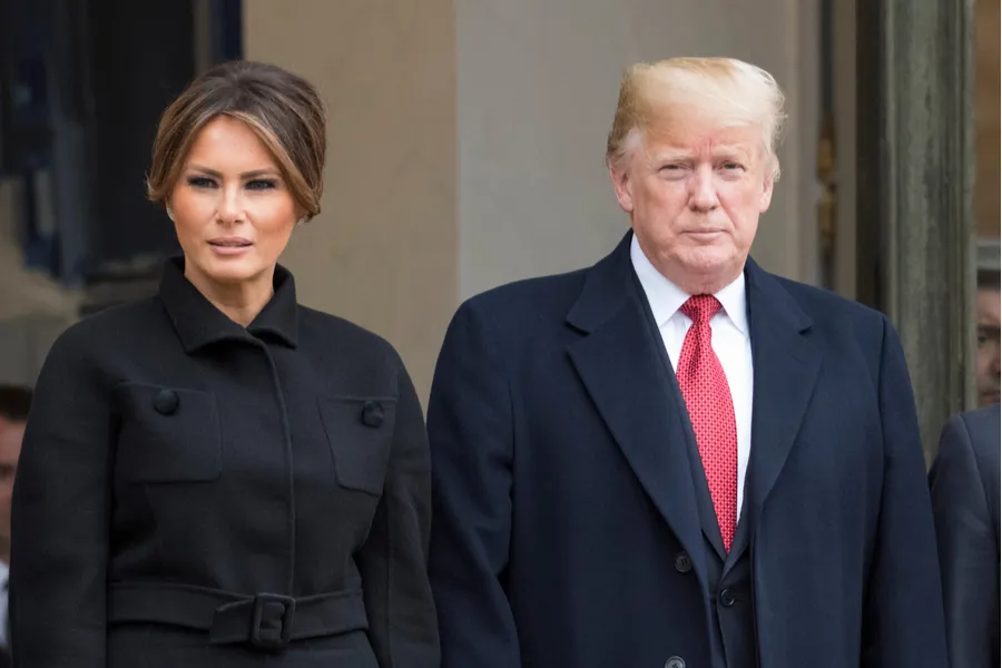 President Donald Trump and his wife Melania Trump at the Elysee Palace, Paris. ?w=200&h=150