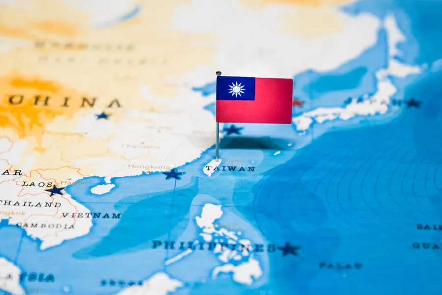 Flag on Taiwan on a world map. ?w=200&h=150