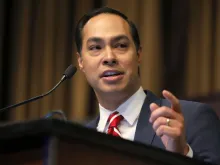 Democratic presidential candidate Julian Castro speaks during the National Action Network Convention on April 3, 2019. 