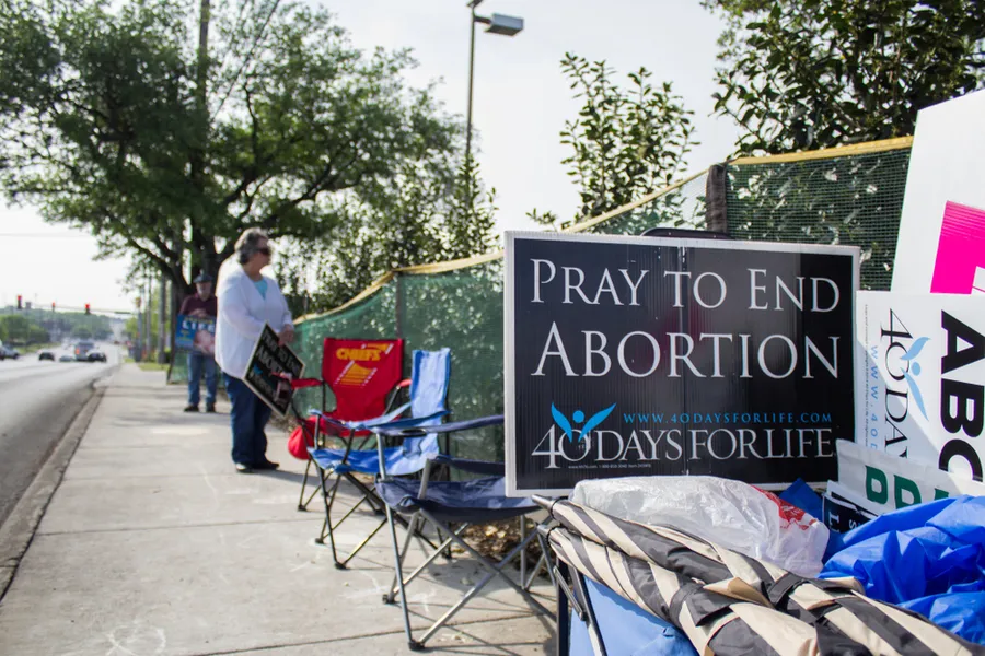 Pro life outreach in front of a Planned Parenthood location in San Antonio Texas in 2019. ?w=200&h=150