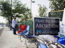 Pro life outreach in front of a Planned Parenthood location in San Antonio Texas in 2019. 