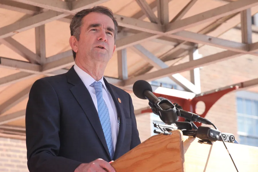 Virginia Governor, Ralph Northam speaking in front of Alexandria City Hall, March 2019. ?w=200&h=150