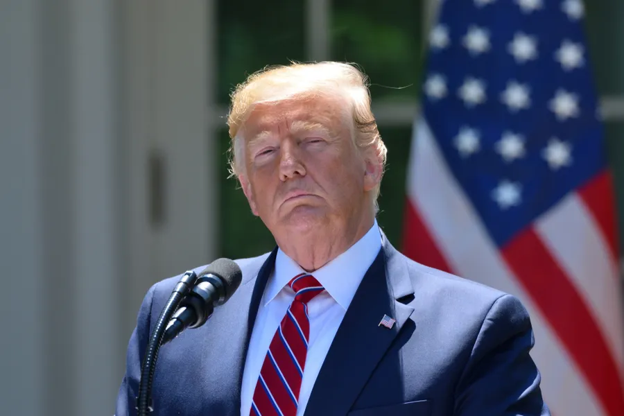 President Donald Trump in White House Rose Garden, June 2019. ?w=200&h=150