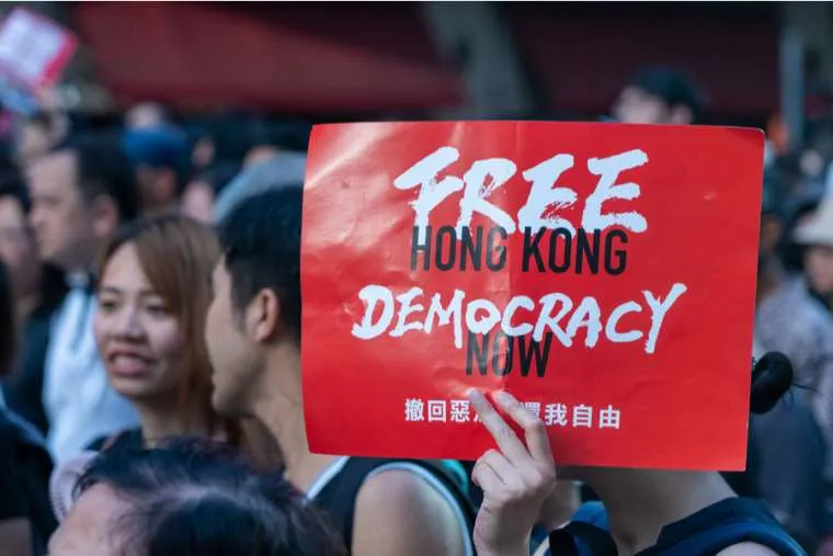 Pro-democracy protestors in Hong Kong's Victoria Park, June 2019. ?w=200&h=150