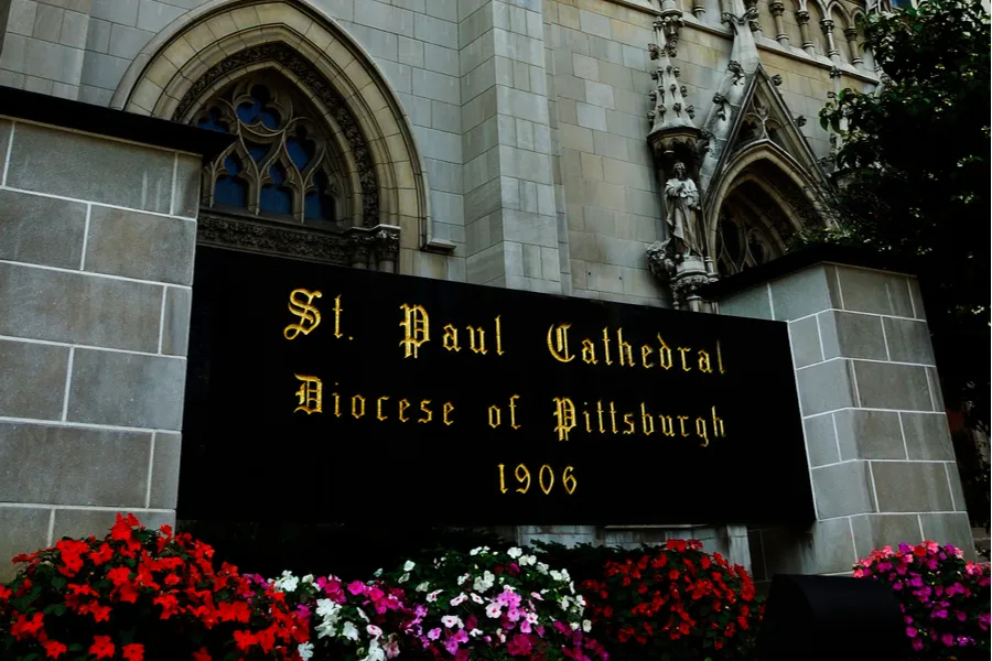 Sign outside Pittsburgh's Cathedral of St. Paul. ?w=200&h=150