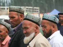 Uighur farmers in Xinjiang Provence, China. 