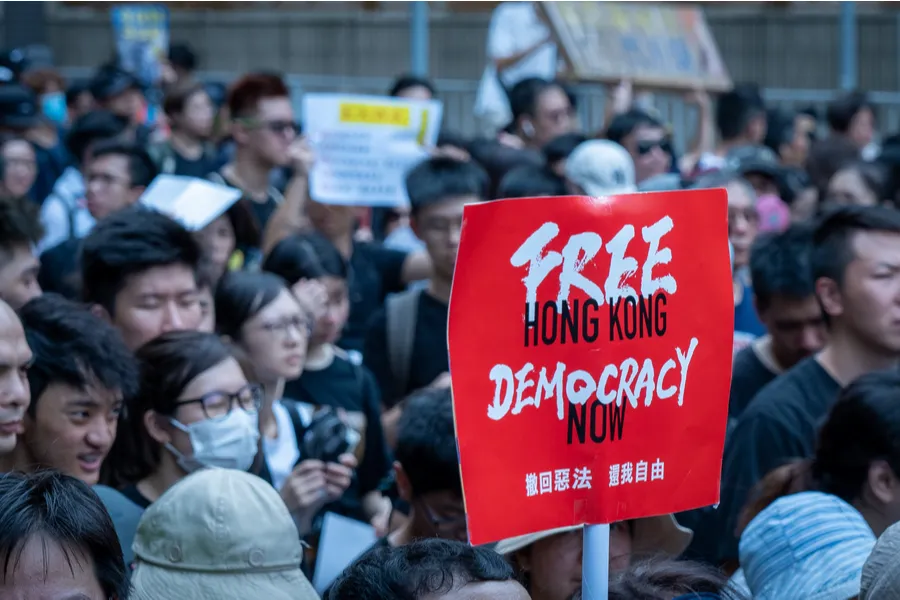 Protesters in Hong Kong march against the extradition bill in July 2019.?w=200&h=150