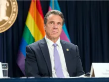 Governor Andrew Cuomo speaking at press conference, May, 2019. 