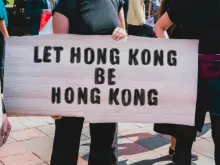 Protestors in Hong Kong. 