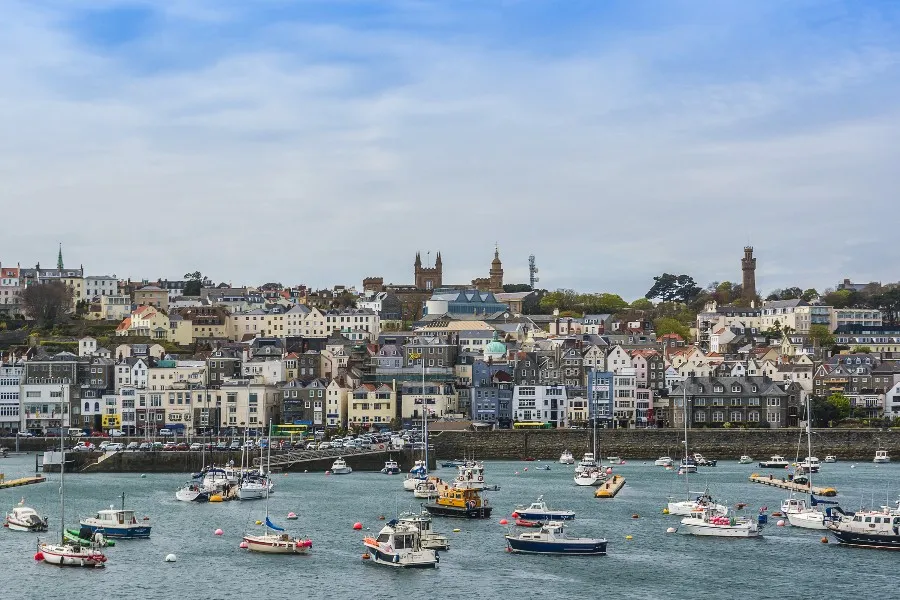 St. Peter Port, the capital of Guernsey. . Kiev.Victor/Shutterstock