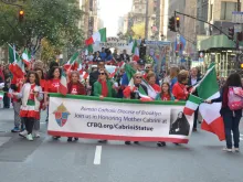 Catholics from the Diocese of Brooklyn during the annual Columbus Day parade on October 14, 2019. 