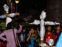 Muslim students from Jadavpur University protest religious persecution by Delhi Police, DIPANJAN TIKARI/Shutterstock. December 16, 2019. 