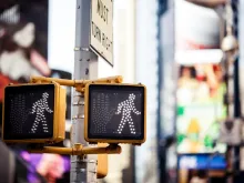 New York City traffic lights. 