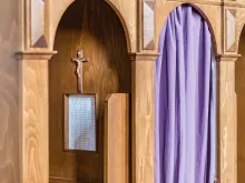 Image of a confessional. 