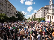 June 7th 2020: Black Lives Matter protesters gathered at 16th St NW in Washington, D.C. 