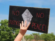 Protests against the killing of George Floyd in Ann Arbor Michigan, June 2020. 