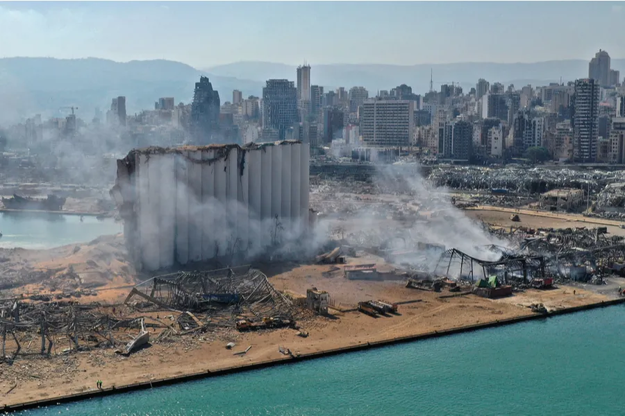 The port of Beirut, Lebanon, Aug. 5, 2020, one day after a massive explosion. ?w=200&h=150