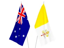 The flags of Australia and the Vatican. Credit: elic via Shutterstock.