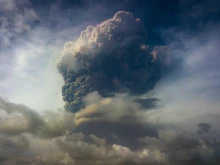 La Soufrière in St. Vincent and the Grenadines, in the southern Caribbean, erupts April 9, 2021.