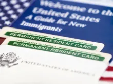 Image of a U.S. permanent residency card. Via Shutterstock
