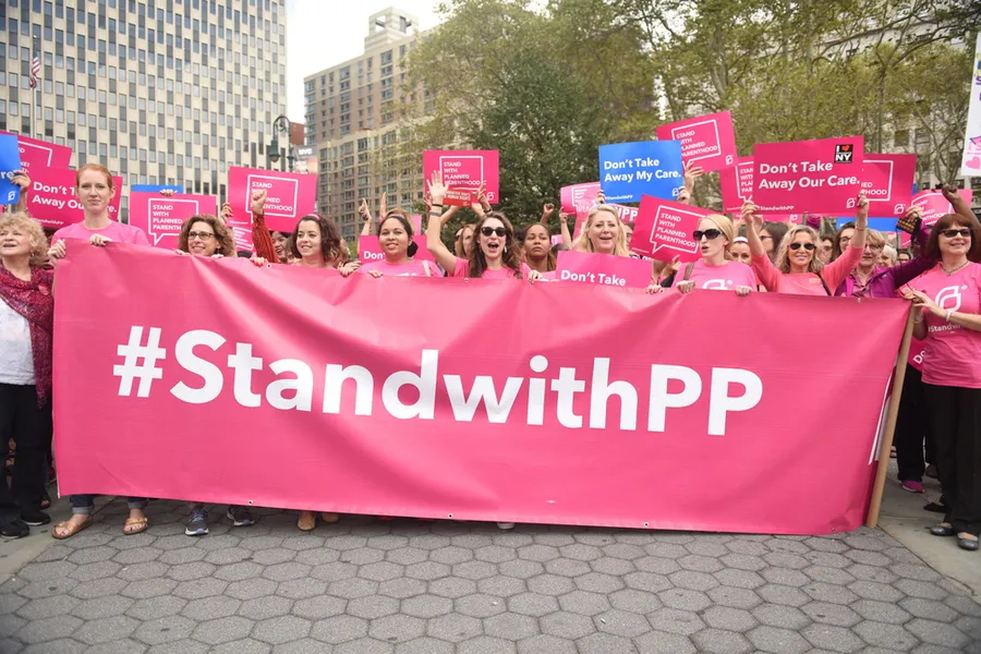 Activists and directors of Planned Parenthood, NYC, gathered in Foley Square. ?w=200&h=150