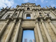 Ruins of Saint Paul's Cathedral in Macau, China. 