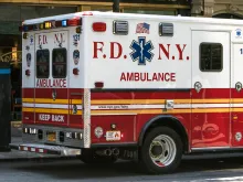 An ambulance in New York City.  