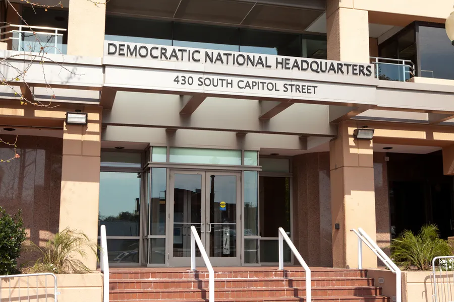 Entrance to the Democratic National Committee Headquarters in Washington, DC. ?w=200&h=150
