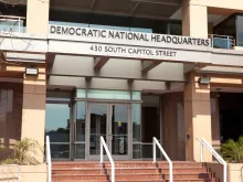 Entrance to the Democratic National Committee Headquarters in Washington, DC. 