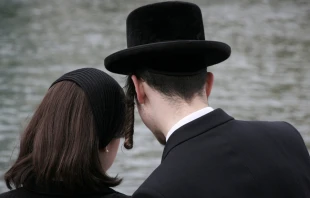 Orthodox Jewish couple. Stock photo via Shutterstock.