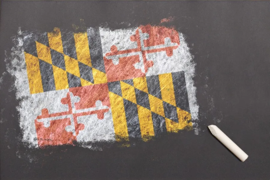 Maryland flag on chalkboard. Via Shutterstock?w=200&h=150
