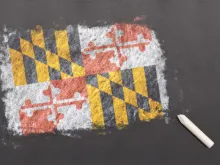 Maryland flag on chalkboard. Via Shutterstock