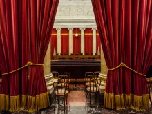 The interior of the United States Supreme Court. 